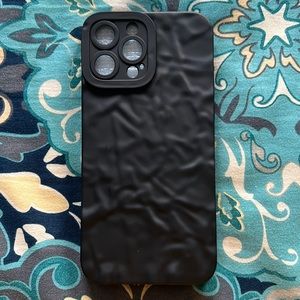 Black ripple texture case